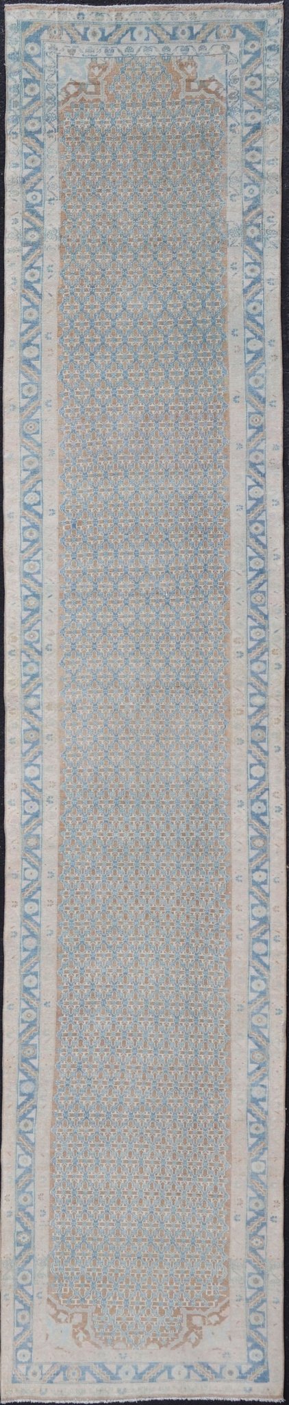 Antique Hand - Knotted Persian Malayer Runner with All - Over Sub - Geometric Design This Antique Persian Malayer runner features an all - over symmetrical sub - geometric design, enclosed within a complementary multi - tiered border. The entirety of the ru... - Keivan Woven ArtsEMB - 9536 - P13083 - 14734Rug