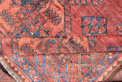 Hand - Knotted Turkomen Ersari Rug in Wool with Repeating Sub - Geometric Gul Design This Turkomen Ersari rug has been hand - knotted in the finest wool. The rug features a repeating Gul design throughout the entirety of the rug, enclosed within a co... - Keivan Woven ArtsEMB - 9544 - P13057 - 14788Rug