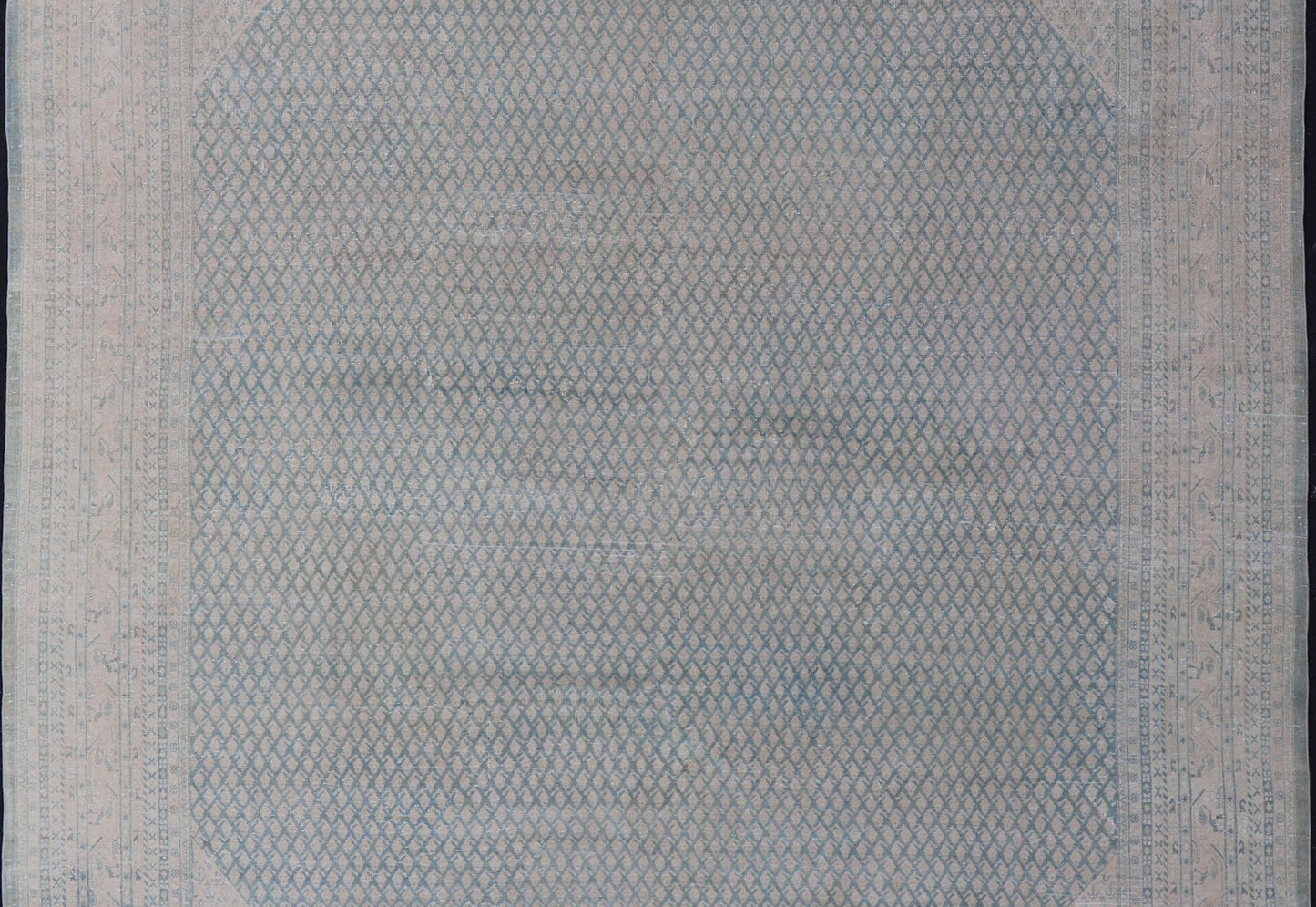 Minimalist Design Antique Persian Tabriz Rug with Muted Blue and Cream Tones Minimalist antique Persian Tabriz rug with all - over field and light blue, Keivan Woven Arts / rug EMB - 9554 - P13180, country of origin / type: Iran/ Tabriz, circa 1930. ... - Keivan Woven ArtsEMB - 9554 - P13180 - 14856Rug