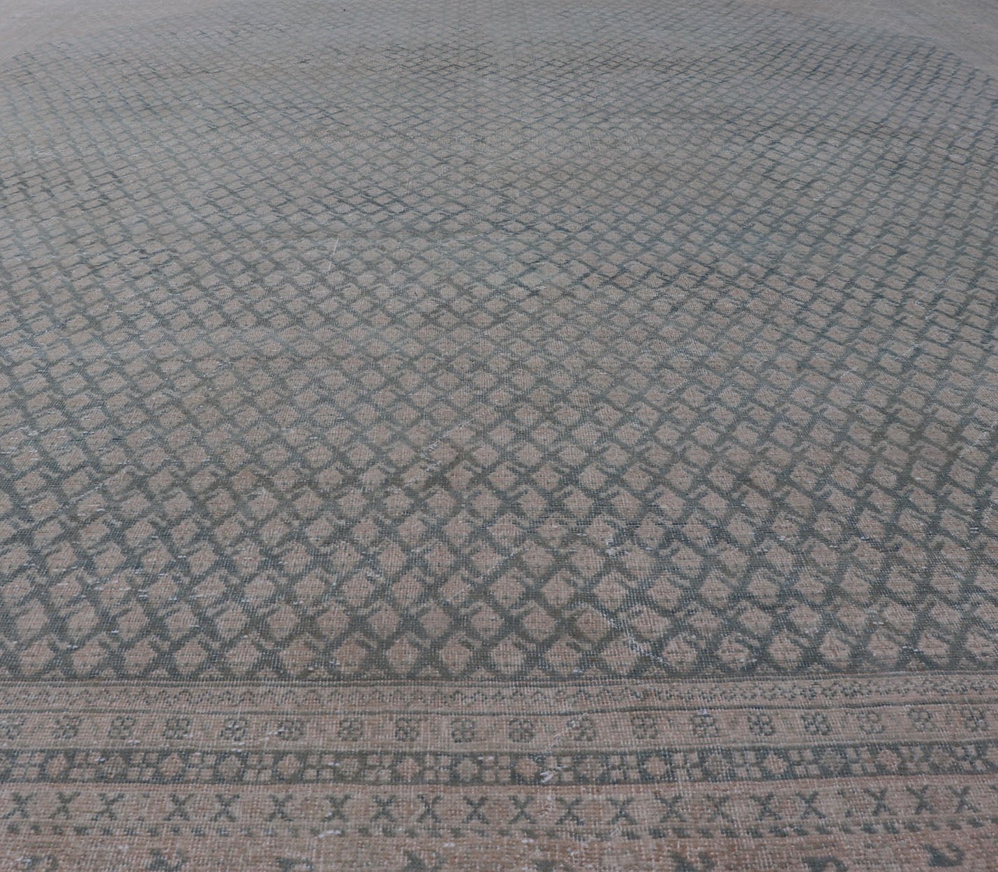 Minimalist Design Antique Persian Tabriz Rug with Muted Blue and Cream Tones Minimalist antique Persian Tabriz rug with all - over field and light blue, Keivan Woven Arts / rug EMB - 9554 - P13180, country of origin / type: Iran/ Tabriz, circa 1930. ... - Keivan Woven ArtsEMB - 9554 - P13180 - 14856Rug