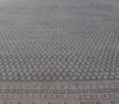 Minimalist Design Antique Persian Tabriz Rug with Muted Blue and Cream Tones Minimalist antique Persian Tabriz rug with all - over field and light blue, Keivan Woven Arts / rug EMB - 9554 - P13180, country of origin / type: Iran/ Tabriz, circa 1930. ... - Keivan Woven ArtsEMB - 9554 - P13180 - 14856Rug