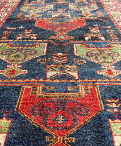 Colorful Antique Persian Lori Rug with All - Over Geometric Tribal Design Lori antique Persian in multi - colors with large scale all - over geometric tribal design, Keivan Woven Arts / rug EMB - 9569 - P13068, country of origin / type: Iran / lori, c... - Keivan Woven ArtsEMB - 9569 - P13068 - 14946Rug