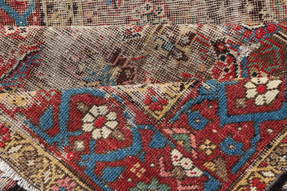 Antique Persian Sultanabad Distressed Runner with Floral Design in Jewel Tones This exquisite antique hand - knotted distressed Persian Sultanabad runner features an all - over sub - geometric floral design replete in jewel tones and enclosed within ... - Keivan Woven ArtsEMB - 9573 - P13084 - 14964Rug