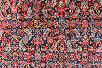 Antique Persian Malayer Rug with All over Herati Design Measures: 5'0 x 10'0 Fine weave Antique Persian Malayer Rug with All over Herati Design in Blue's and Red's. Country of origin: Iran; Type: Malayer; Design: All - Over, Herati; Keiva... - Keivan Woven ArtsEMB - 9579 - 13881 - 15140Rug