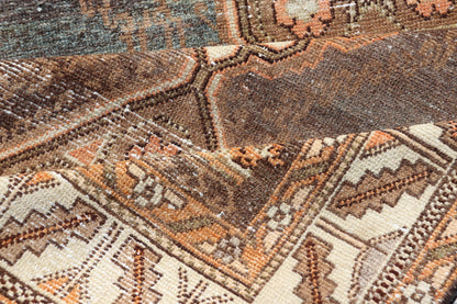Antique Persian Long Malayer Runner Medallion Design in Brown, Gray, Steel Blue. Antique long runner Persian Malayer with all - over intricate medallion design in Brown Background. Keivan Woven Arts, rug/EMB - 9580 - P13853, country of origin / type... - Keivan Woven ArtsEMB - 9580 - P13853 - 15146Rug