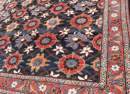 Wool Hand Knotted Antique Persian Gallery Bakhitari Rug in All - Over Floral Design Antique Bakhtiari rug in All - Over flower design hand knotted wool gallery rug in multi colors. Keivan Woven Arts / rug EMB - 9581 - P13887, origin / type: Iran / Bakh... - Keivan Woven ArtsEMB - 9581 - P13887 - 15152Rug