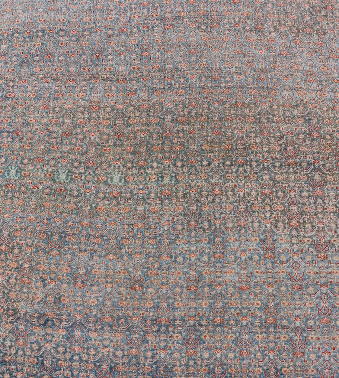 Hand - Knotted Antique Persian Long Gallery Senneh in Wool with All - Over Design This antique Persian long gallery Senneh rug has been hand - knotted in wool. The rug features an all - over sub - geometric design, set upon a blue background. The rug has ... - Keivan Woven ArtsEMB - 9582 - P13876 - 15158Rug