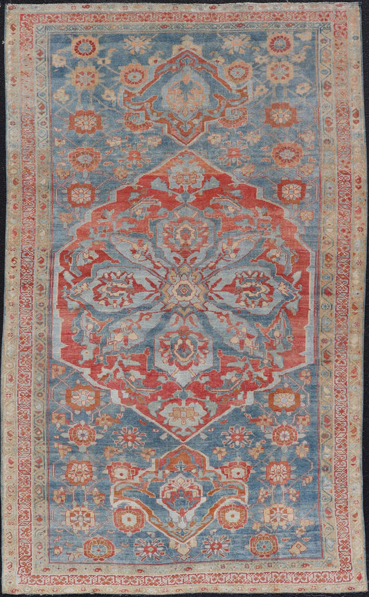 Fine Antique Persian Veramin with Floral Design, Keivan Woven Arts / rug EMB - 9585 - P13515, country of origin / type: Persian / Veramin, circa 1910s. Measures: 5'9 x 10. Fine Hand - Knotted Antique Veramin Rug with Floral Medallion Design. This... - Keivan Woven ArtsEMB - 9585 - P13515 - 15176Rug