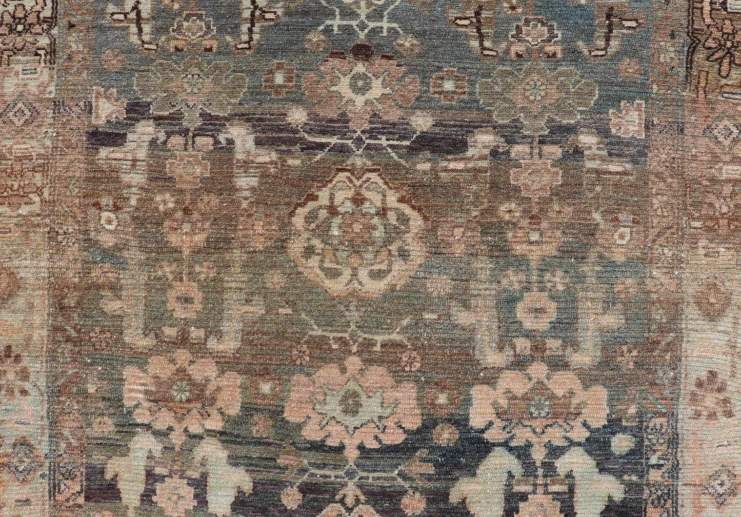 Antique Nahavand Rug with All - Over Sub - Geometric Design in Muted Colors Antique Persian Nahavand Tribal rug, rug EMB - 9589 - P13576, country of origin / type: Persian / Nahavand, circa Early - 20th Century. Measures: 3'10 x 6'6 - Keivan Woven ArtsEMB - 9589 - P13576 - 15196Rug