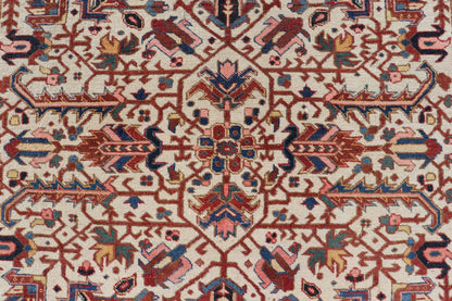 Vintage Hand - Knotted Persian Heriz Rug with All Over Geometric Design. Vintage Hand - Knotted Persian Heriz Rug in Wool with Sub - Geometric Design. Hand - Knotted Heriz Rug with All - Over Design, Keivan Woven Arts; rug EMB - 9591 - P13516, country of origin / ty... - Keivan Woven ArtsEMB - 9591 - P13516 - 15595Rug