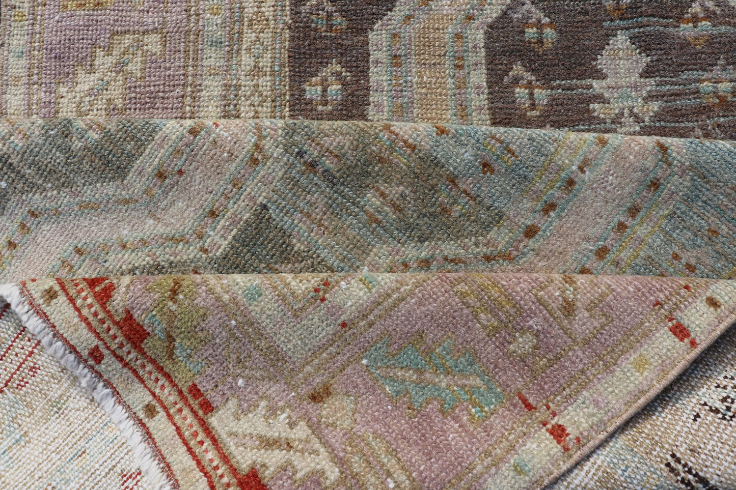 Persian Hand Knotted Hamadan Wool Runner with Geometric Design Unique Design Persian Hand Knotted Hamadan Wool Runner with Geometric Design Unique Design. Intricately designed antique Hamadan Runner in light tones. Keivan Woven Arts / rug EMB - 95... - Keivan Woven ArtsEMB - 9596 - P13513 - 15625Rug