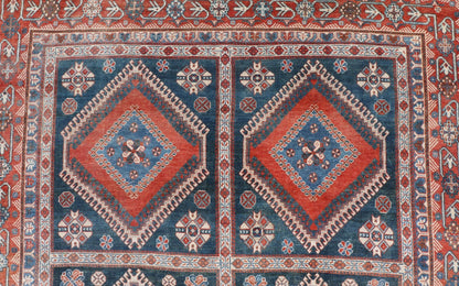 Antique Persian Shiraz Multi Medallions Rug With Geometric Design. Antique Persian Shiraz Rug with Geometric Design, Keivan Woven Arts; rug EMB - 9604 - P13873, country of origin / type: Iran / Tabriz, circa 1910. Measures: 7'2 x 10'3. Th... - Keivan Woven ArtsEMB - 9604 - P13873 - 15643Rug
