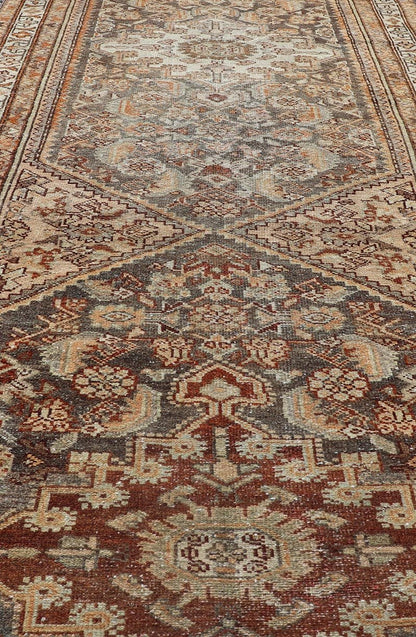Antique Persian Malayer Runner with All - Over Sub - Geometric Medallion Design Antique Malayer Runner, rug EMB - 9607 - P13511, country of origin / type: Persian / Malayer, circa Early - 20th Century. Measures: 3'1 x 13'0. - Keivan Woven ArtsEMB - 9607 - P13511 - 15655Rug