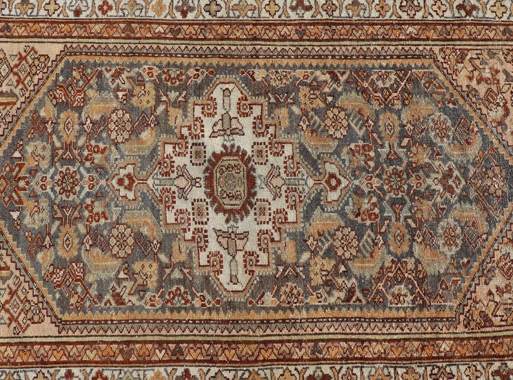 Antique Persian Malayer Runner with All - Over Sub - Geometric Medallion Design Antique Malayer Runner, rug EMB - 9607 - P13511, country of origin / type: Persian / Malayer, circa Early - 20th Century. Measures: 3'1 x 13'0. - Keivan Woven ArtsEMB - 9607 - P13511 - 15655Rug