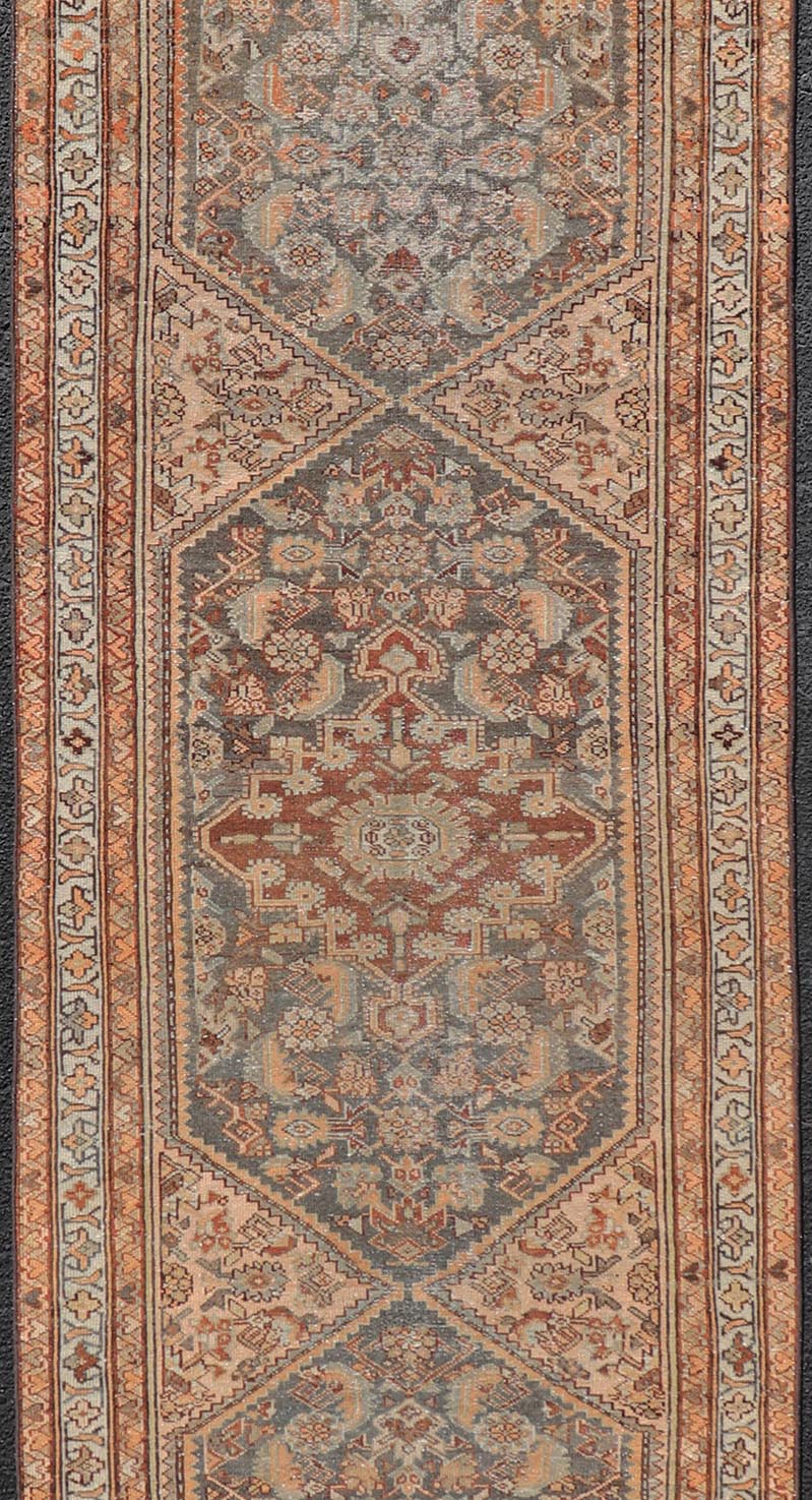 Antique Persian Malayer Runner with All - Over Sub - Geometric Medallion Design Antique Malayer Runner, rug EMB - 9607 - P13511, country of origin / type: Persian / Malayer, circa Early - 20th Century. Measures: 3'1 x 13'0. - Keivan Woven ArtsEMB - 9607 - P13511 - 15655Rug
