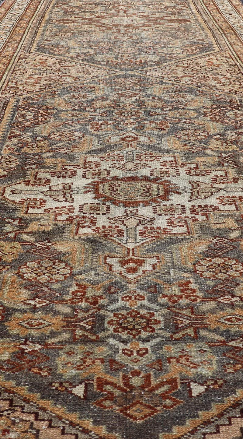 Antique Persian Malayer Runner with All - Over Sub - Geometric Medallion Design Antique Malayer Runner, rug EMB - 9607 - P13511, country of origin / type: Persian / Malayer, circa Early - 20th Century. Measures: 3'1 x 13'0. - Keivan Woven ArtsEMB - 9607 - P13511 - 15655Rug