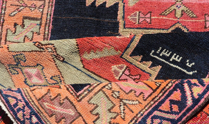 Long Hand - Knotted Antique Persian Azerbaijan Runner in Wool with Medallions This antique Persian Azerbaijan styled runner has been hand - knotted in wool. The rug features a sub - geometric medallion design, and is enclosed within a complementary, ... - Keivan Woven ArtsEMB - 9608 - P13508 - 15661Rug