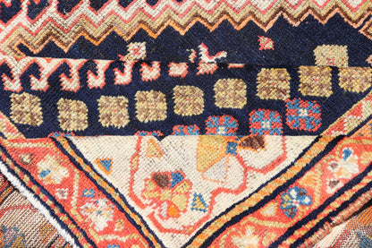 Antique Persian Tribal Shiraz in Wool with Tribal Medallion Design This antique Persian Shiraz rug has been hand - knotted in wool and features a sub - geometric tribal medallion design rendered in multicolor tones. A complementary, multi - tiered bor... - Keivan Woven ArtsEMB - 9610 - P13893 - 15929Rug