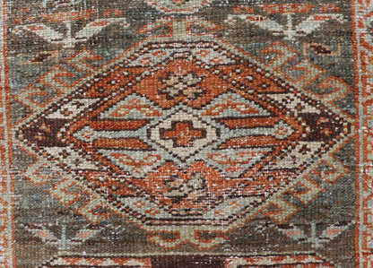 Small Antique Persian Karadjeh Rug with All - Over Sub - Geometric Medallion Design Antique Karadjeh Rug Rug with All - Over Sub - Geometric Medallion Design, Keivan Woven Arts / rug EMB - 9611 - P13854, country of origin / type: Persian / Karadjeh, circa E... - Keivan Woven ArtsEMB - 9611 - P13854 - 16504Rug