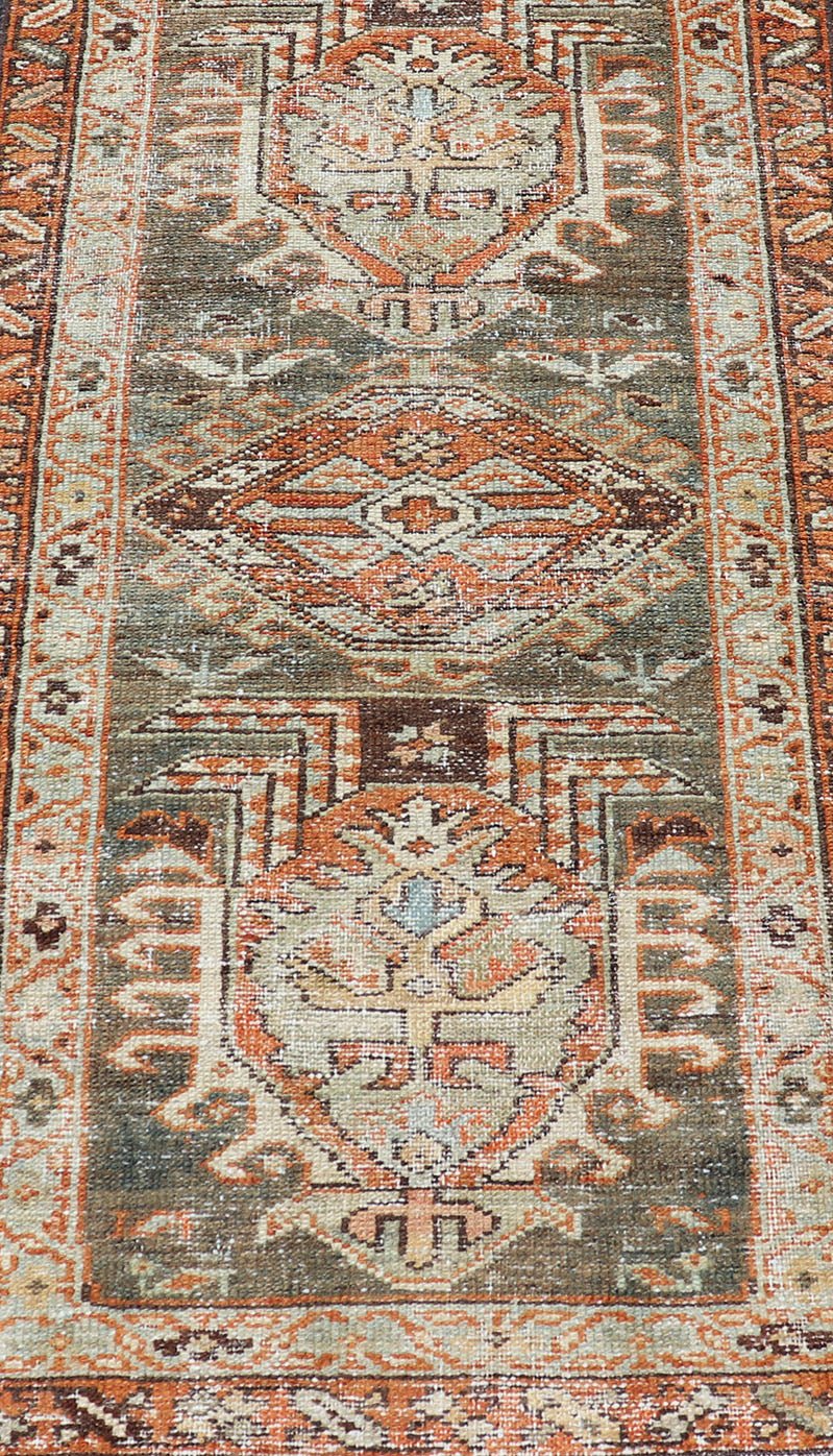 Small Antique Persian Karadjeh Rug with All - Over Sub - Geometric Medallion Design Antique Karadjeh Rug Rug with All - Over Sub - Geometric Medallion Design, Keivan Woven Arts / rug EMB - 9611 - P13854, country of origin / type: Persian / Karadjeh, circa E... - Keivan Woven ArtsEMB - 9611 - P13854 - 16504Rug