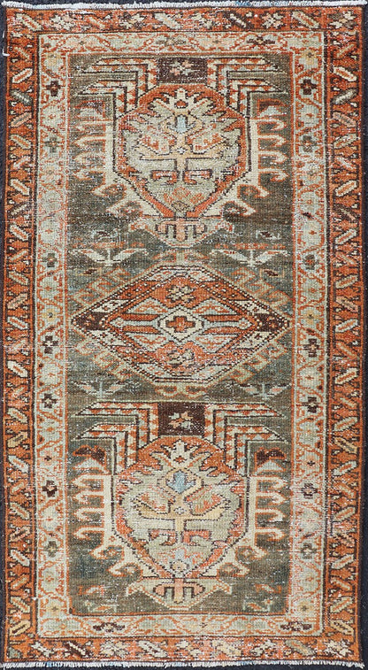 Small Antique Persian Karadjeh Rug with All - Over Sub - Geometric Medallion Design Antique Karadjeh Rug Rug with All - Over Sub - Geometric Medallion Design, Keivan Woven Arts / rug EMB - 9611 - P13854, country of origin / type: Persian / Karadjeh, circa E... - Keivan Woven ArtsEMB - 9611 - P13854 - 16504Rug