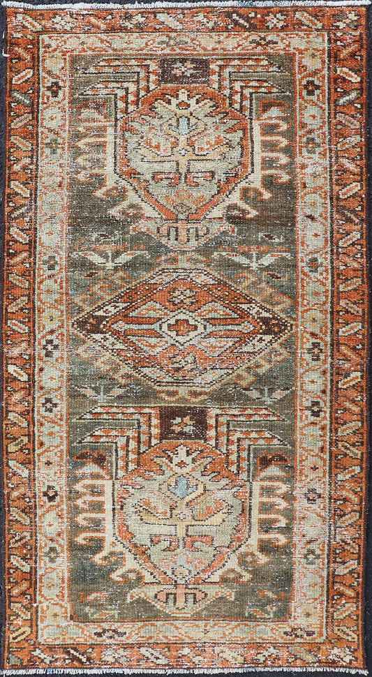 Small Antique Persian Karadjeh Rug with All - Over Sub - Geometric Medallion Design Antique Karadjeh Rug Rug with All - Over Sub - Geometric Medallion Design, Keivan Woven Arts / rug EMB - 9611 - P13854, country of origin / type: Persian / Karadjeh, circa E... - Keivan Woven ArtsEMB - 9611 - P13854 - 16504Rug