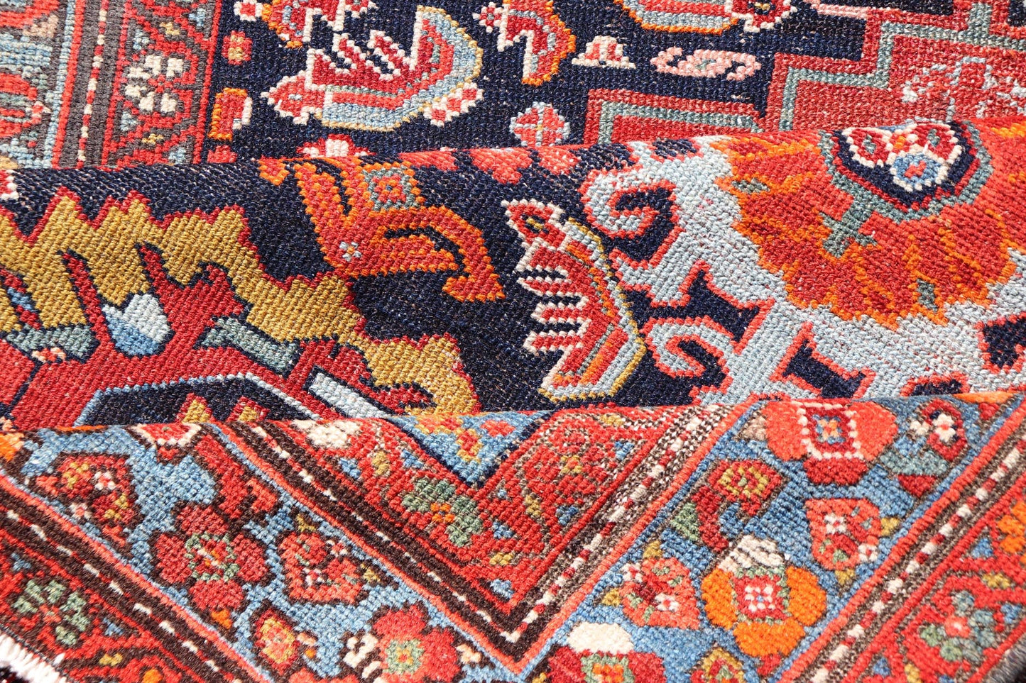 Measures: 3'3 x 10'8 Antique Persian Malayer Runner with Tribal Medallion Design in Jewel Tones. Keivan Woven Arts / rug EMB - 9618 - 13872, country of origin / type: Iran / Malayer circa 1920. - Keivan Woven ArtsEMB - 9618 - 13872 - 15953Rug
