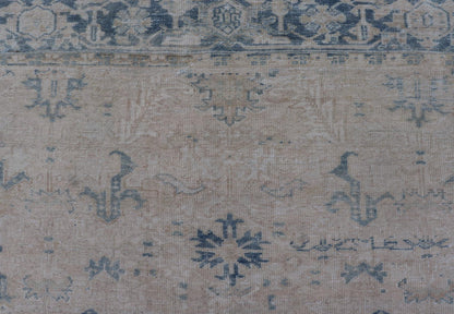 Antique Persian Heriz Rug with Sub - Geometric Design in Cream and Blue Antique Heriz Rug in blue and creams with all over design. Keivan Woven Arts / rug EMB - 9622 - P13579, country of origin / type: Persian / Heriz, circa Early - 20th Century. ... - Keivan Woven ArtsEMB - 9622 - P13579 - 15977Rug