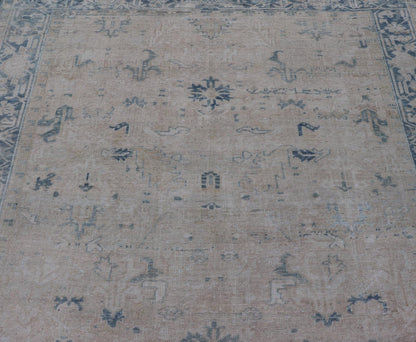 Antique Persian Heriz Rug with Sub - Geometric Design in Cream and Blue Antique Heriz Rug in blue and creams with all over design. Keivan Woven Arts / rug EMB - 9622 - P13579, country of origin / type: Persian / Heriz, circa Early - 20th Century. ... - Keivan Woven ArtsEMB - 9622 - P13579 - 15977Rug