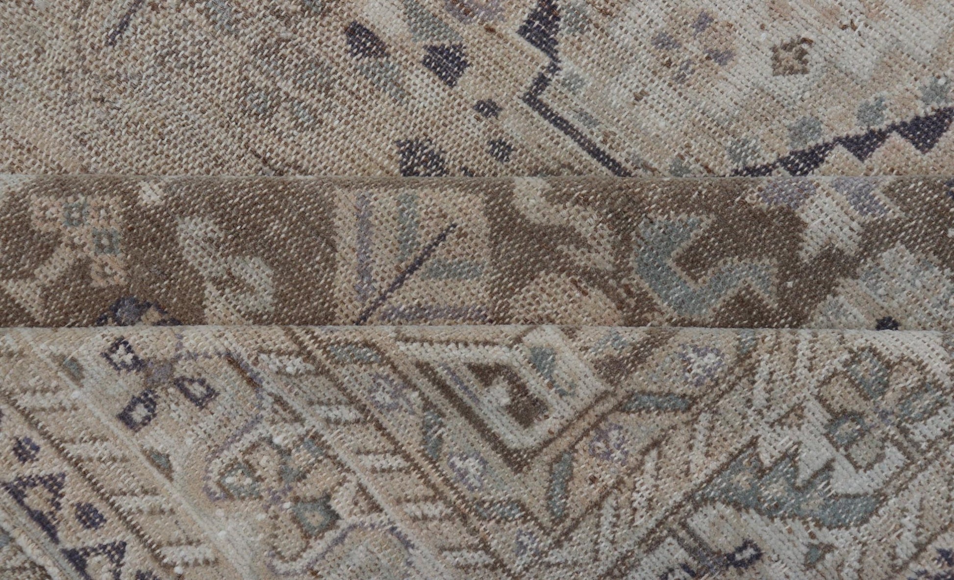 Persian Hand Knotted Shiraz Rug with Vertical Sub - Geometric Medallion Brown/Taupe Antique Persian Shiraz rug with Vertical Sub - Geometric Medallion. Keivan Woven Arts / rug EMB - 9631 - P13525, Keivan Woven Arts / country of origin / type: Iran / Shi... - Keivan Woven ArtsEMB - 9631 - P13525 - 16019Rug
