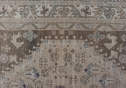 Persian Hand Knotted Shiraz Rug with Vertical Sub - Geometric Medallion Brown/Taupe Antique Persian Shiraz rug with Vertical Sub - Geometric Medallion. Keivan Woven Arts / rug EMB - 9631 - P13525, Keivan Woven Arts / country of origin / type: Iran / Shi... - Keivan Woven ArtsEMB - 9631 - P13525 - 16019Rug
