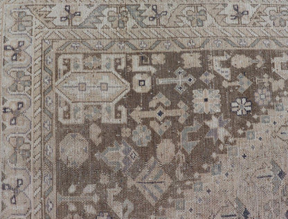 Persian Hand Knotted Shiraz Rug with Vertical Sub - Geometric Medallion Brown/Taupe Antique Persian Shiraz rug with Vertical Sub - Geometric Medallion. Keivan Woven Arts / rug EMB - 9631 - P13525, Keivan Woven Arts / country of origin / type: Iran / Shi... - Keivan Woven ArtsEMB - 9631 - P13525 - 16019Rug