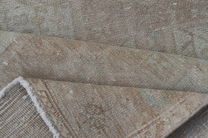 Vintage Muted Persian Karadjeh Runner with Medallions in Brown, Tan, Taupe. Keivan Woven Arts / rug EMB - 9632 - P13581, country of origin / type: Iran / Karadjeh, circa mid - 20th century This Persian Karajeh from the mid - 20th century bears an exquis... - Keivan Woven ArtsEMB - 9632 - P13581 - 16025Rug