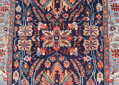 Antique Hand Knotted Persain Nahavand Rug with All - Over Sub - Geometric Design This absolutely stunning Antique Nahavand (circa 1920s) features a symmetrical sub - geometric design rendered in shades of Reds, Blues, Greens, Cream and Coral set upon... - Keivan Woven ArtsEMB - 9640 - P13866 - 16049Rug