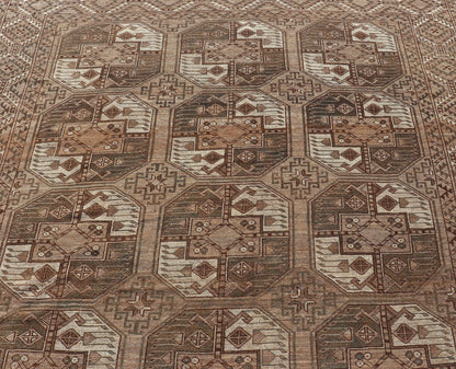 Hand - Knotted Turkomen Ersari Rug in Wool with All - Over Sub - Geometric Gul Design This Ersari rug has been hand - knotted in the finest wool. The rug features an all - over sub - geometric repeating Gul design throughout the entirety of the rug, enclos... - Keivan Woven ArtsEMB - 9650 - P13544 - 16109Rug