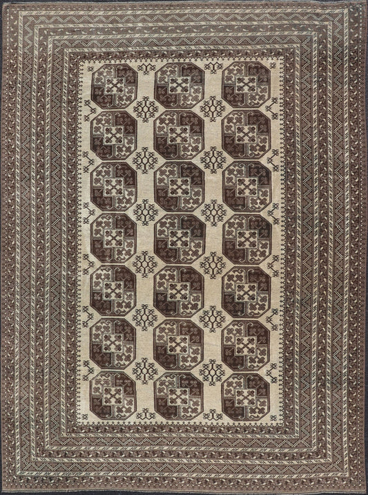 Vintage Turkomen Ersari Rug in Wool with All - Over Repeating Gul Design Hand - Knotted Ersari Rug with All - Over Sub - Geometric Repeating Gul Design, Keivan Woven Arts; rug EMB - 9652 - P13542, country of origin / type: Turkestan / Ersari, circa 1940s. ... - Keivan Woven ArtsEMB - 9652 - P13542 - 16121Rug