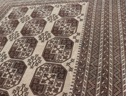 Vintage Turkomen Ersari Rug in Wool with All - Over Repeating Gul Design Hand - Knotted Ersari Rug with All - Over Sub - Geometric Repeating Gul Design, Keivan Woven Arts; rug EMB - 9652 - P13542, country of origin / type: Turkestan / Ersari, circa 1940s. ... - Keivan Woven ArtsEMB - 9652 - P13542 - 16121Rug
