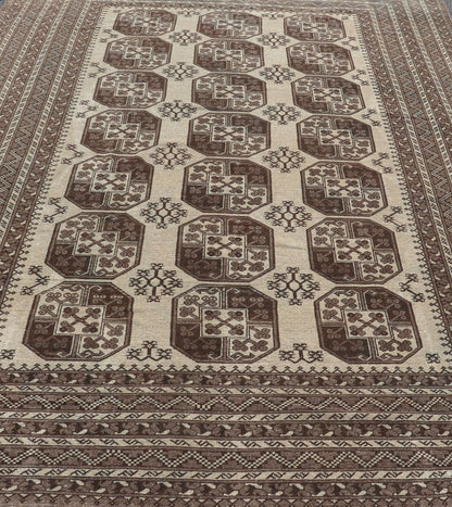 Vintage Turkomen Ersari Rug in Wool with All - Over Repeating Gul Design Hand - Knotted Ersari Rug with All - Over Sub - Geometric Repeating Gul Design, Keivan Woven Arts; rug EMB - 9652 - P13542, country of origin / type: Turkestan / Ersari, circa 1940s. ... - Keivan Woven ArtsEMB - 9652 - P13542 - 16121Rug