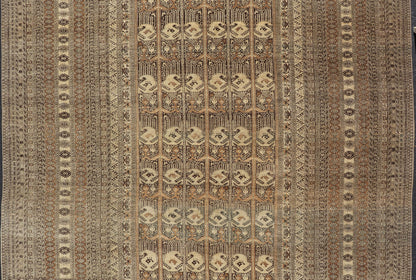 Hand - Knotted Turkomen Ersari Rug in Wool with All - Over Tribal Beluch Design This Ersari rug has been hand - knotted in the finest wool. The rug features a repeating derivative of a tribal beluch design throughout the entirety of the rug, enclose... - Keivan Woven ArtsEMB - 9655 - P13594 - 16133Rug