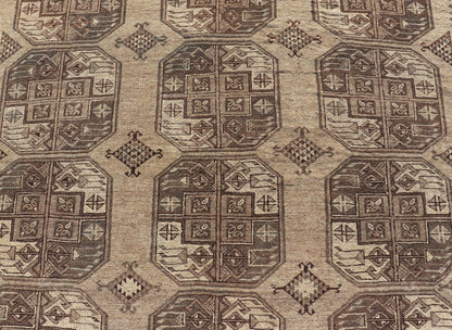 Hand - Knotted Turkomen Ersari Rug in Wool with All - Over Repeating Gul Design This Ersari rug has been hand - knotted in the finest wool. The rug features an all - over repeating Gul design throughout the entirety of the rug, enclosed within a comple... - Keivan Woven ArtsEMB - 9659 - P13591 - 16157Rug