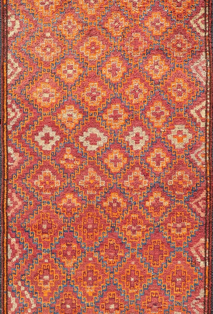Antique Hand - Knotted Baluch Runner with All - Over Sub - Geometric Diamond Design This Antique Baluch Runner has been hand - knotted and features an impressive all - over sub - geometric diamond design replete in multicolor. The rug is enclosed within a ... - Keivan Woven ArtsEMB - 9666B - P13556 - 17098Rug