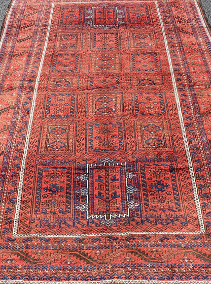 Antique Baluch Tribal Rug with All - Over Geometric Medallion Design in Red. Keivan Woven Arts, rug EMB - 9672 - P13589; country of origin / type: iran / Baluch, circa 1920s. This Antique Baluch Rug has been hand - knotted and features an impressive all... - Keivan Woven ArtsEMB - 9672 - P13589 - 16253Rug