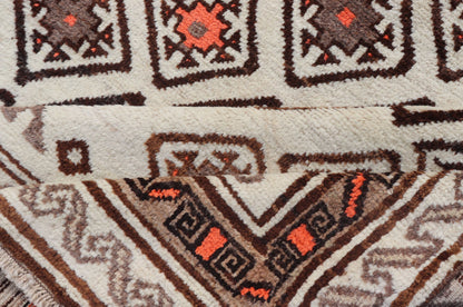 Antique Hand - Knotted Baluch Tribal Rug with All - Over Geometric Diamond Design. Keivan Woven Arts, rug EMB - 9679 - P13559; country of origin / type: Iran / Baluch, circa 1930s. This Antique Baluch Rug has been hand - knotted and features an impressive... - Keivan Woven ArtsEMB - 9679 - P13559 - 16241Rug