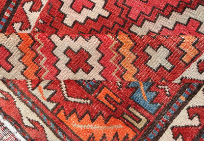 Antique Persian Fine Weave Hamadan Gallery Rug in Multi Colors in Tribal Design A very fine antique Persian Hamadan gallery runner with all - over design in rug background, Keivan Woven Arts / Rug EMB - 9681 - P13534, country of origin / type: Iran / ... - Keivan Woven ArtsEMB - 9681 - P13534 - 16259Rug