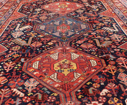 Antique Hand Knotted Persian Qashqai Shiraz Tribal Rug with Tribal Design Antique Persian Qashqai Shiraz Tribal Rug with Tribal Diamond Design, Keivan Woven Arts / rug EMB - 9688 - P13531, country of origin / type: Iran / Qashqai, circa 1900. ... - Keivan Woven ArtsEMB - 9688 - P13531 - 16295Rug