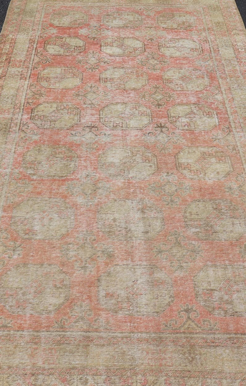 Antique Khotan Rug in Elephant Feet Design by Keivan Woven Arts Measures: 5'4 x 10'8 Antique Khotan Rug by Keivan Woven Arts with Repeating Medallion in elephant design. rug EMB - 9709, country of origin / type: Turkistan / tribal, circa... - Keivan Woven ArtsEMB - 9709 - 13821 - 16460Rug
