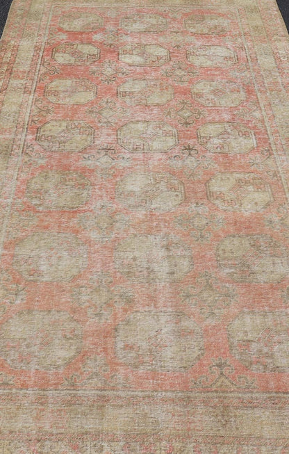 Antique Khotan Rug in Elephant Feet Design by Keivan Woven Arts Measures: 5'4 x 10'8 Antique Khotan Rug by Keivan Woven Arts with Repeating Medallion in elephant design. rug EMB - 9709, country of origin / type: Turkistan / tribal, circa... - Keivan Woven ArtsEMB - 9709 - 13821 - 16460Rug
