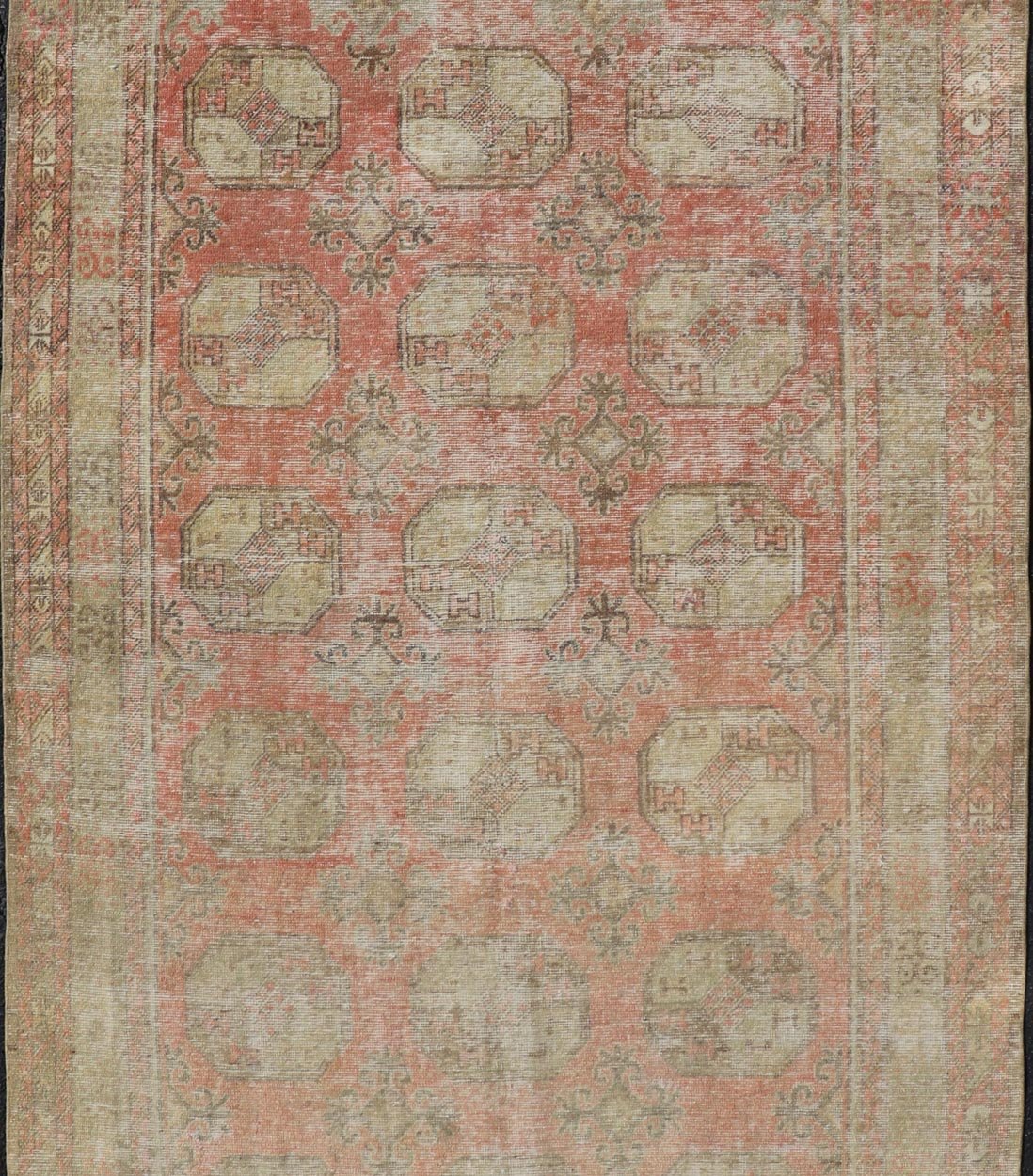 Antique Khotan Rug in Elephant Feet Design by Keivan Woven Arts Measures: 5'4 x 10'8 Antique Khotan Rug by Keivan Woven Arts with Repeating Medallion in elephant design. rug EMB - 9709, country of origin / type: Turkistan / tribal, circa... - Keivan Woven ArtsEMB - 9709 - 13821 - 16460Rug