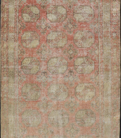 Antique Khotan Rug in Elephant Feet Design by Keivan Woven Arts Measures: 5'4 x 10'8 Antique Khotan Rug by Keivan Woven Arts with Repeating Medallion in elephant design. rug EMB - 9709, country of origin / type: Turkistan / tribal, circa... - Keivan Woven ArtsEMB - 9709 - 13821 - 16460Rug
