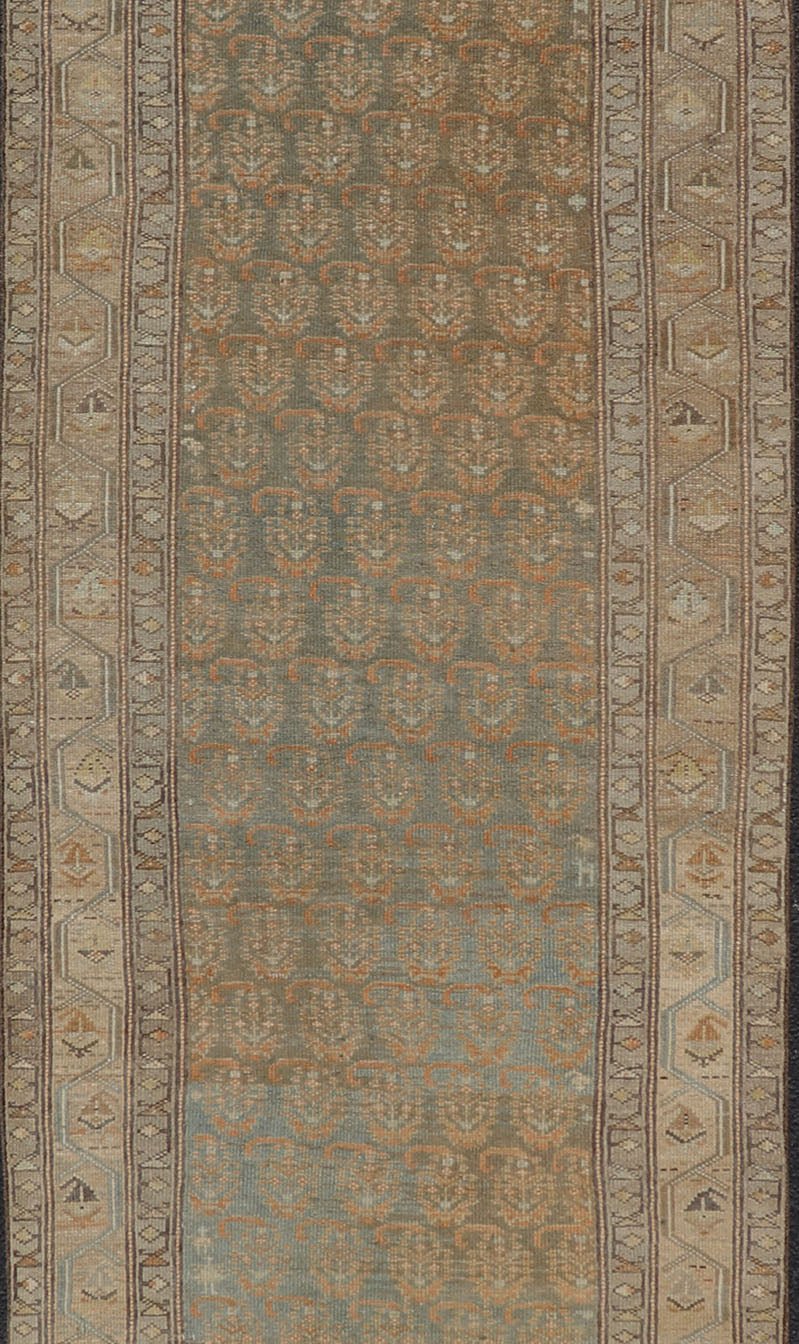 Paisley Field Antique Persian Malayer Runner by Keivan Woven Arts Antique Persian Malayer runner /rug EMB - 9712 - P13883, Keivan Woven Arts / country of origin / type: Iran / Malayer, circa 1920. Measures:3'5 x 14'5 - Keivan Woven ArtsEMB - 9712 - P13883 - 16472Rug
